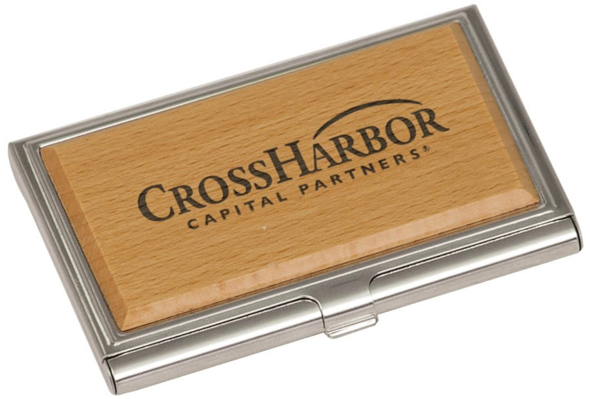 Metal business card holder