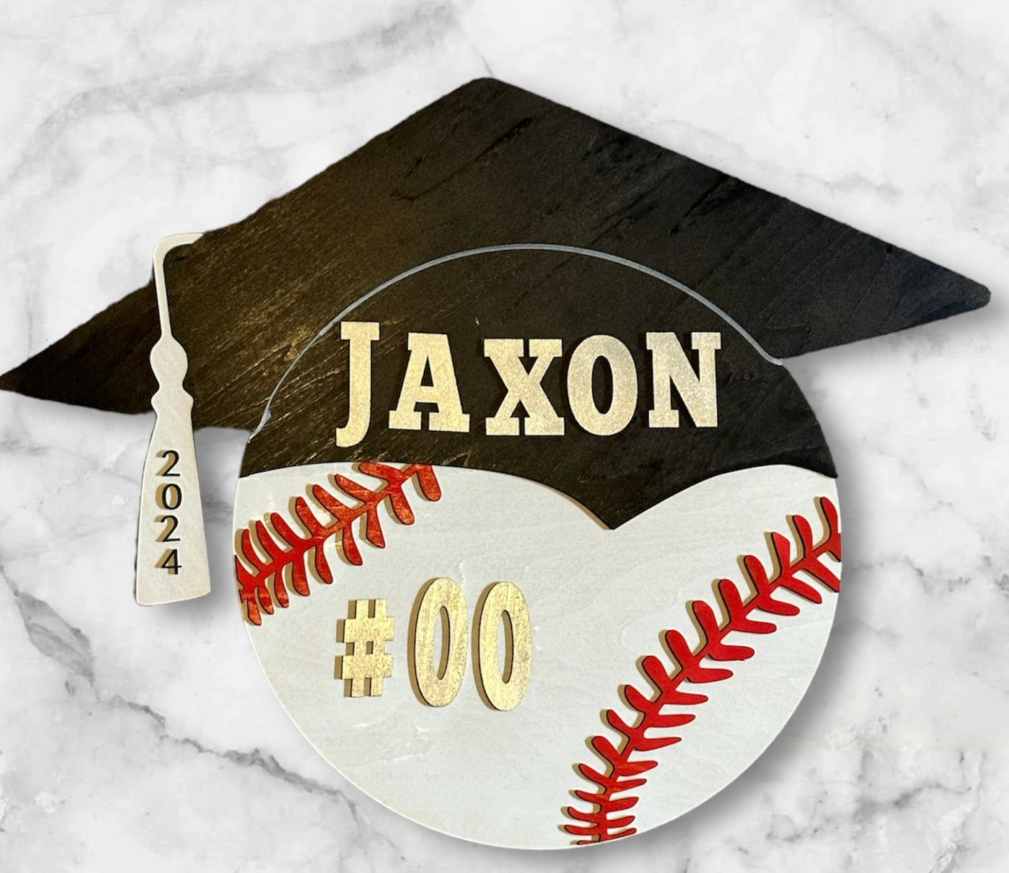 Softball or Baseball graduation decor