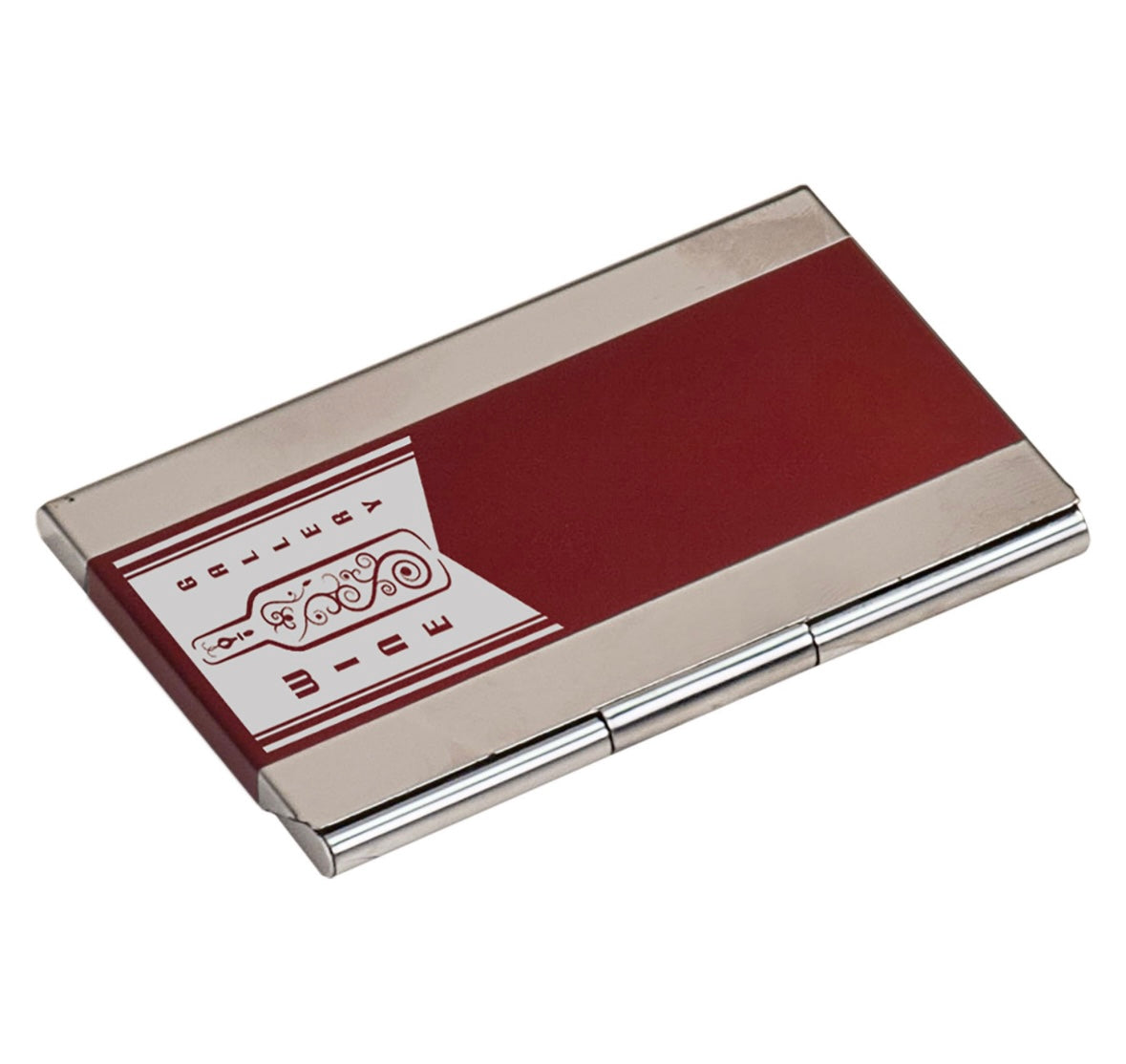 Metal business card holder