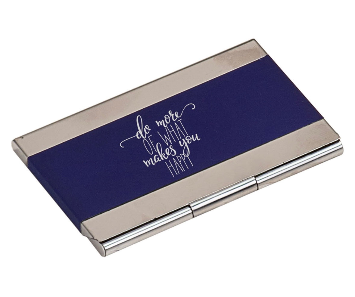 Metal business card holder