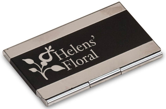 Metal business card holder