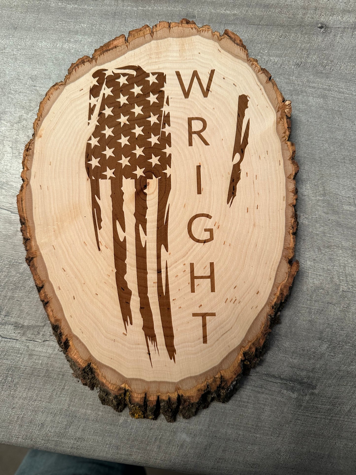 LIVE EDGE WOOD SIGN