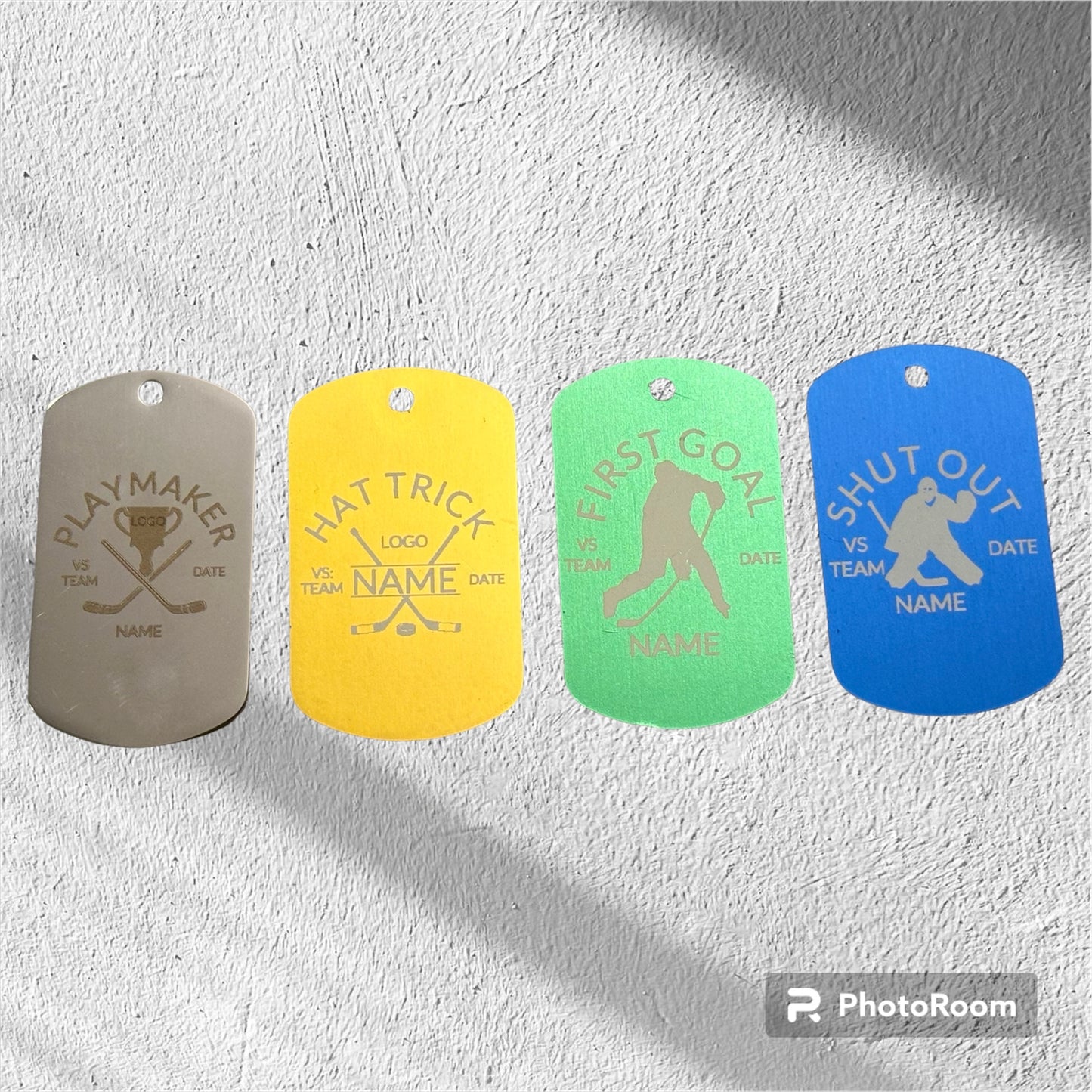 Multi-Colored Aluminum Dog Tags